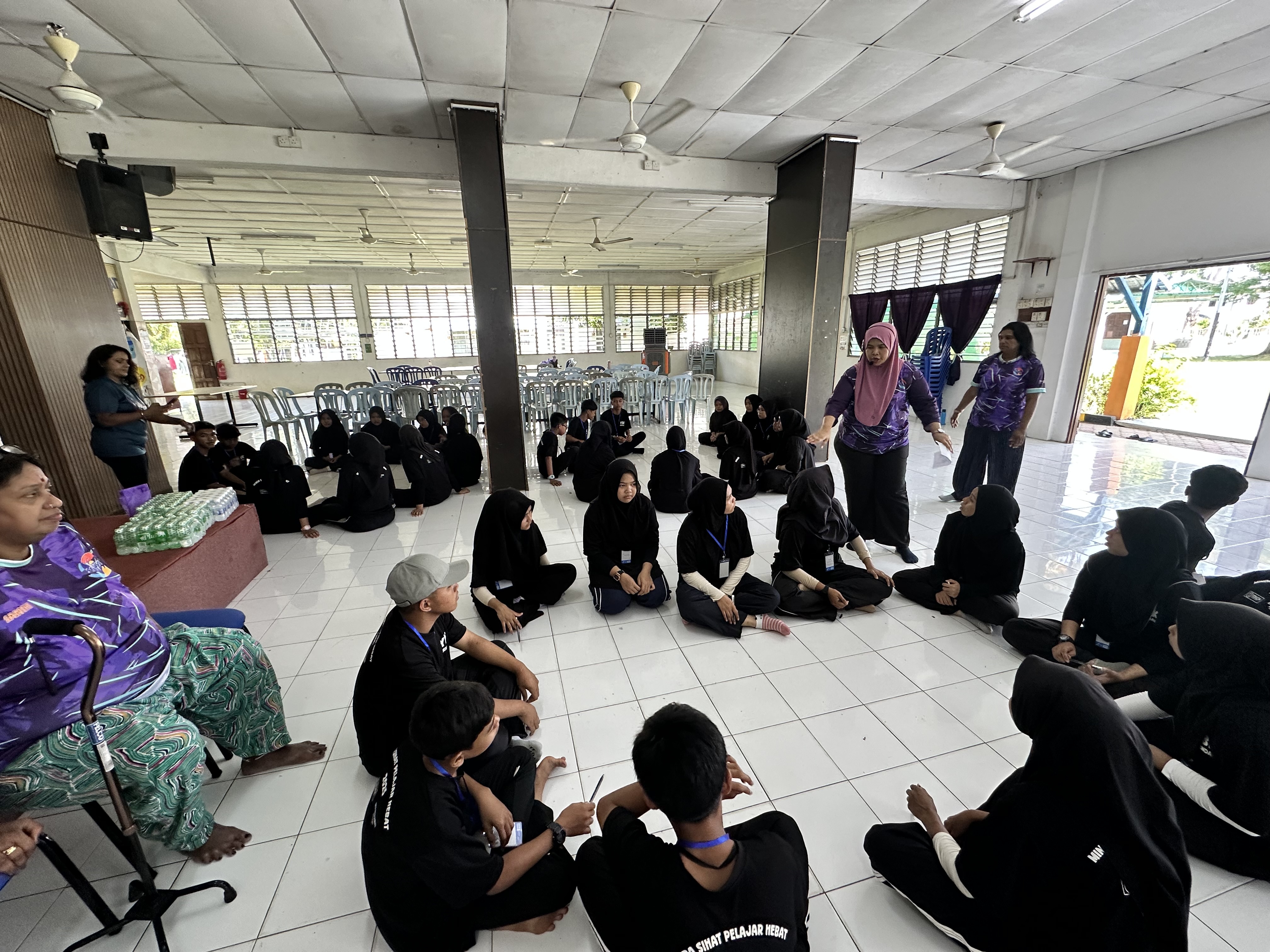 Students participating in mental health activities